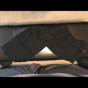 Zara black wide leg linen pants